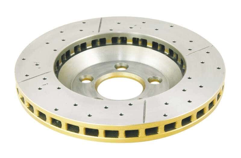 DBA — DBA 05-14 Ford Mustang GT Front Street Series Drilled & Slotted Rotor w/Gold Hat
Brake Rotor - view 2