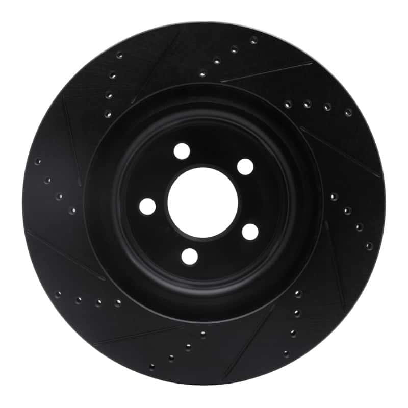 R1 Concepts — R1 05-23 Chrysler 300 Front Right Drilled & Slotted Black Brake Rotor
R1 Brake Rotor Drill - view 5
