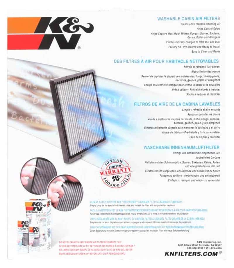 K&N Engineering — K&N 11-16 Jeep Grand Cherokee / 11-16 Dodge Durango Cabin Air Filter - view 14