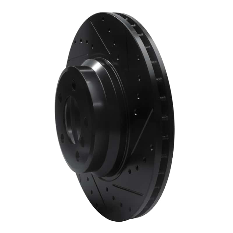 R1 Concepts — R1 02-08 BMW 760LI Front Right Drilled & Slotted Black Brake Rotor
R1 Brake Rotor Drill - view 2