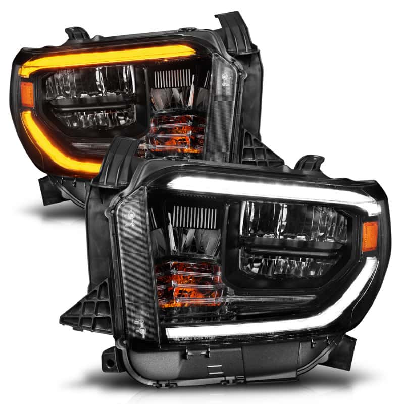 ANZO — ANZO 2014-2017 Toyota Tundra LED Crystal Headlights w/ Switchback Black Housing w/ DRL
Head Light Set
HdLtSet - view 8