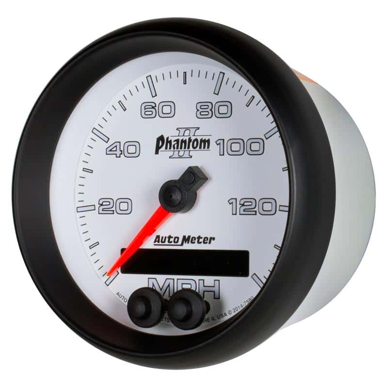 AutoMeter — Autometer Phantom II 3-3/8in 0-140MPH In-Dash Electronic GPS Programmable Speedometer
3-3/8" SPEEDO, 140 M - view 3