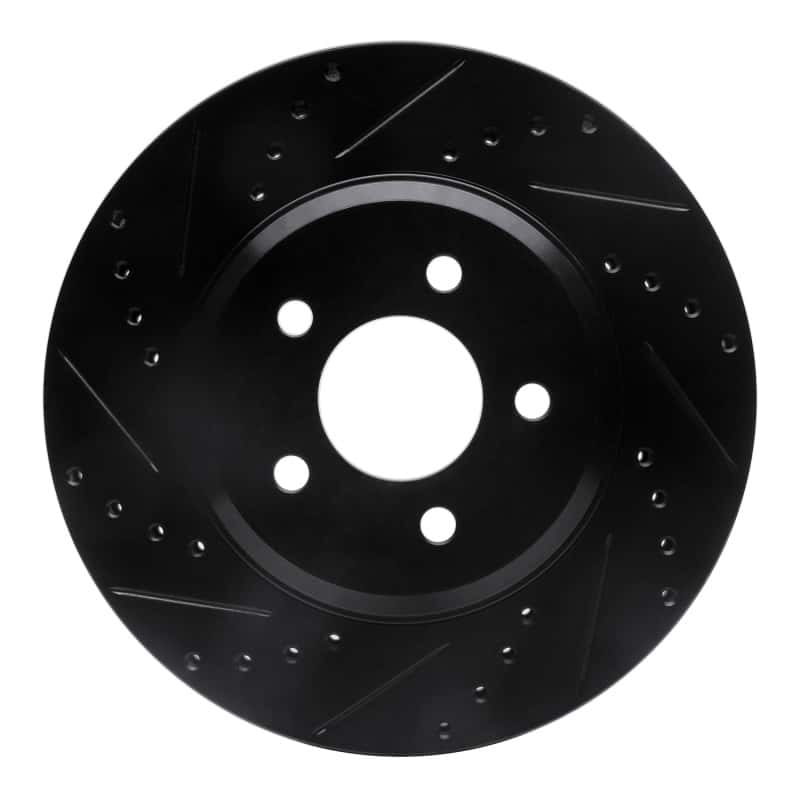 R1 Concepts — R1 05-14 Ford Mustang Front Left Drilled & Slotted Black Brake Rotor
R1 Brake Rotor Drill - view 1