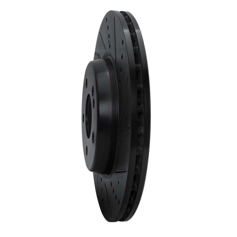 R1 Concepts — R1 16-23 Mercedes-Benz GLC350e Rear Right Drilled & Slotted Black Brake Rotor
R1 Brake Rotor Drill - view 2