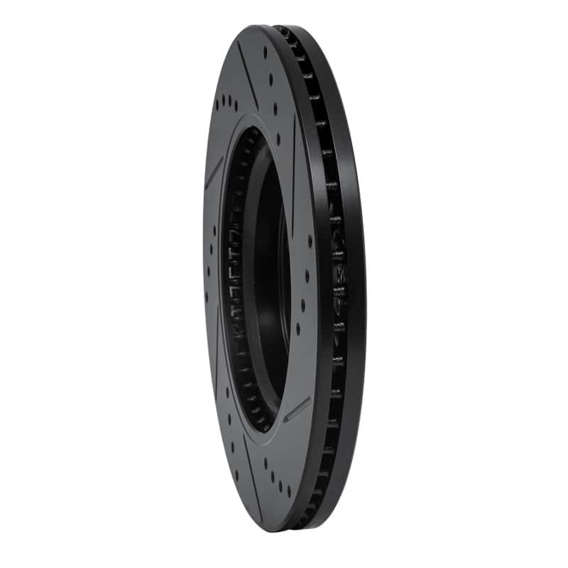 R1 Concepts — R1 11-19 Nissan Sentra Front Left Drilled & Slotted Black Brake Rotor
R1 Brake Rotor Drill - view 4