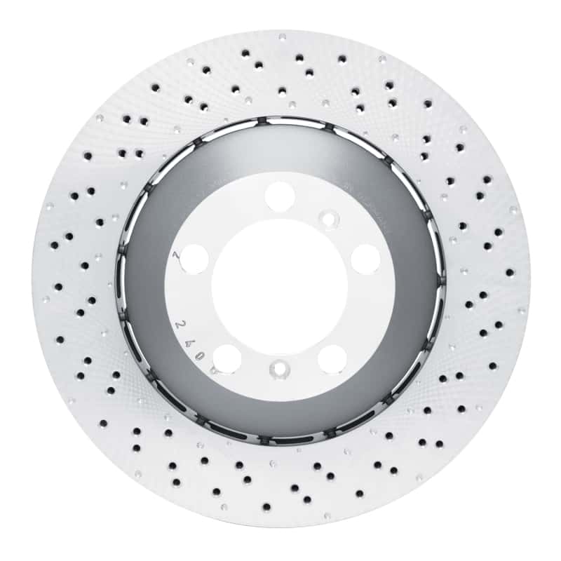 DFC — DFC 13-19 Porsche 911 Right Front Drilled Hi-Carbon Alloy Geomet Coated Rotor
DFC Brake Rotor - view 1
