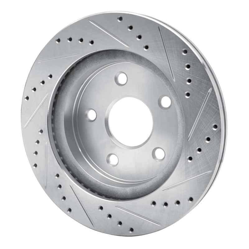 DFC — DFC 02-24 Chrysler Aspen Front Left Drilled & Slotted Silver Brake Rotor - view 4