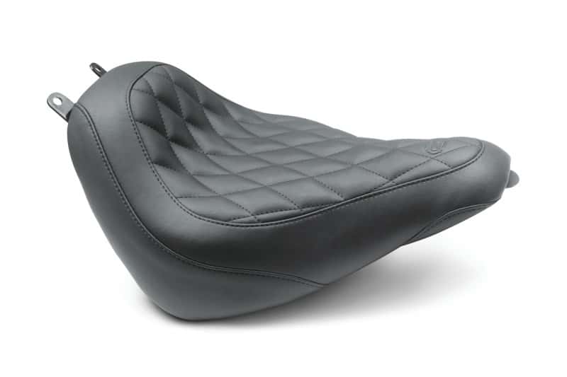 Mustang Motorcycle — Mustang 18-21 Harley Heritage Classic, Deluxe Wide Tripper Solo Seat Diamond Stitch - Black - view 1