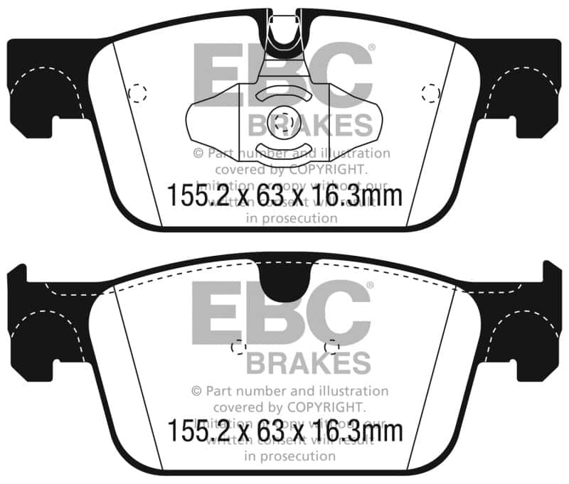 EBC — EBC 2017+ Volvo S90 2.0L Turbo Ultimax2 Front Brake Pads
Disc Brake Pad - view 1
