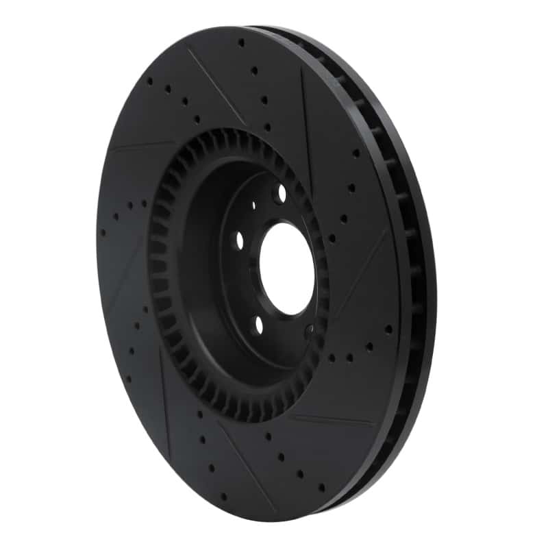 R1 Concepts — R1 12-18 Audi A7 Quattro Front Left Drilled & Slotted Black Brake Rotor
R1 Brake Rotor Drill - view 4