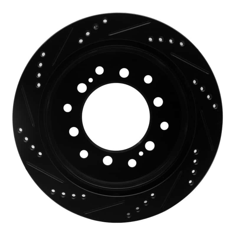 R1 Concepts — R1 01-09 Lexus GX470 Rear Right Drilled & Slotted Black Brake Rotor
R1 Brake Rotor Drill - view 5