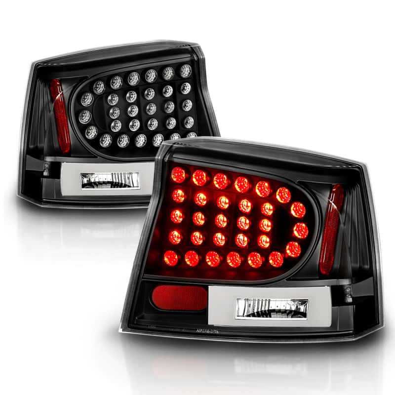 ANZO — ANZO 2006-2008 Dodge Charger LED Taillights Black - view 2