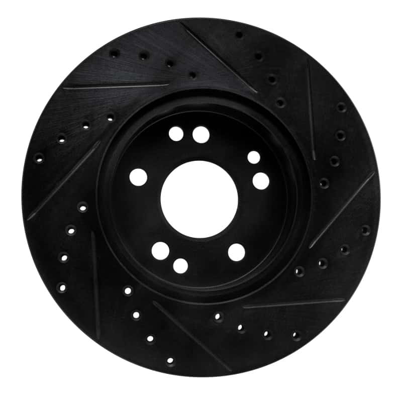R1 Concepts — R1 90-95 Mercedes-Benz E320 Front Left Drilled & Slotted Black Brake Rotor
R1 Brake Rotor Drill - view 5