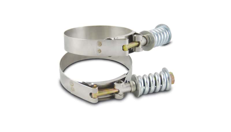 Vibrant — Vibrant SS T-Bolt Clamps Pack of 2 Size Range: 2.46in to 2.76in OD For use w/ 2.25in ID Coupling
2.46"-2.76"SprngClmp
Hose Clamp - view 3