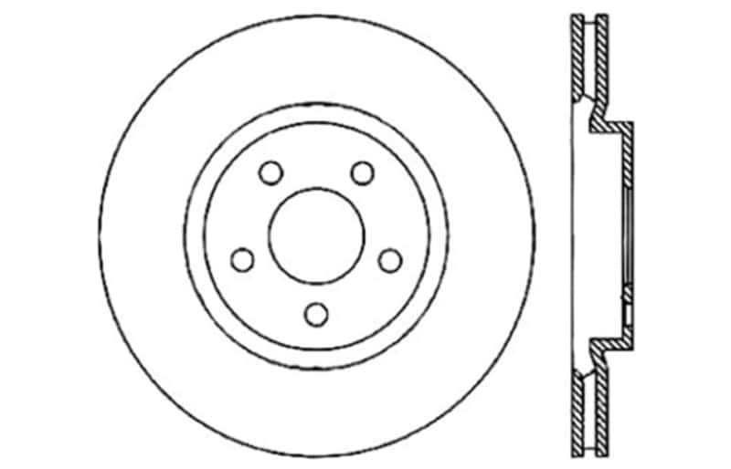 Stoptech — StopTech 05-09 Chrysler 300 (5.7L V8 exc SRT-8) Front Right Slotted & Drilled Rotor
Disc Brake Rotor
Slot/Drill Rotor - view 4