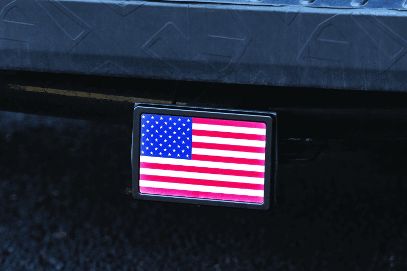 Kuryakyn — Kuryakyn Freedom Flag LED Hitch Cover Black - view 2