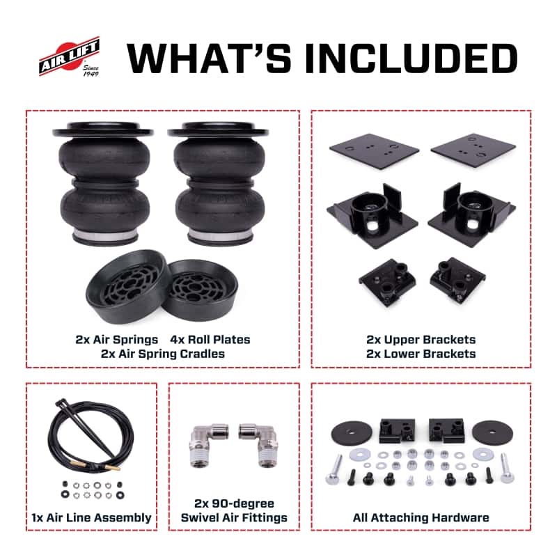 Air Lift — Air Lift 20-25 Jeep Gladiator (4WD) LoadLifter 5000 Air Spring Kit w/ Cradle
Susp Leveling Kit - view 17