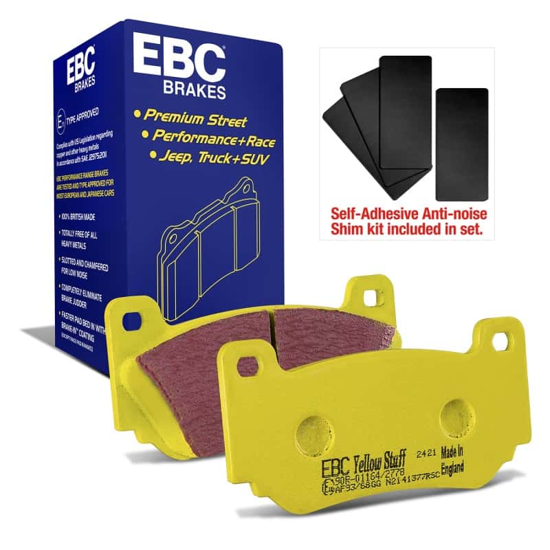 EBC — EBC 08-11 Lotus Exige 1.8 Supercharged (240) Yellowstuff Front Brake Pads
Disc Brake Pad - view 2