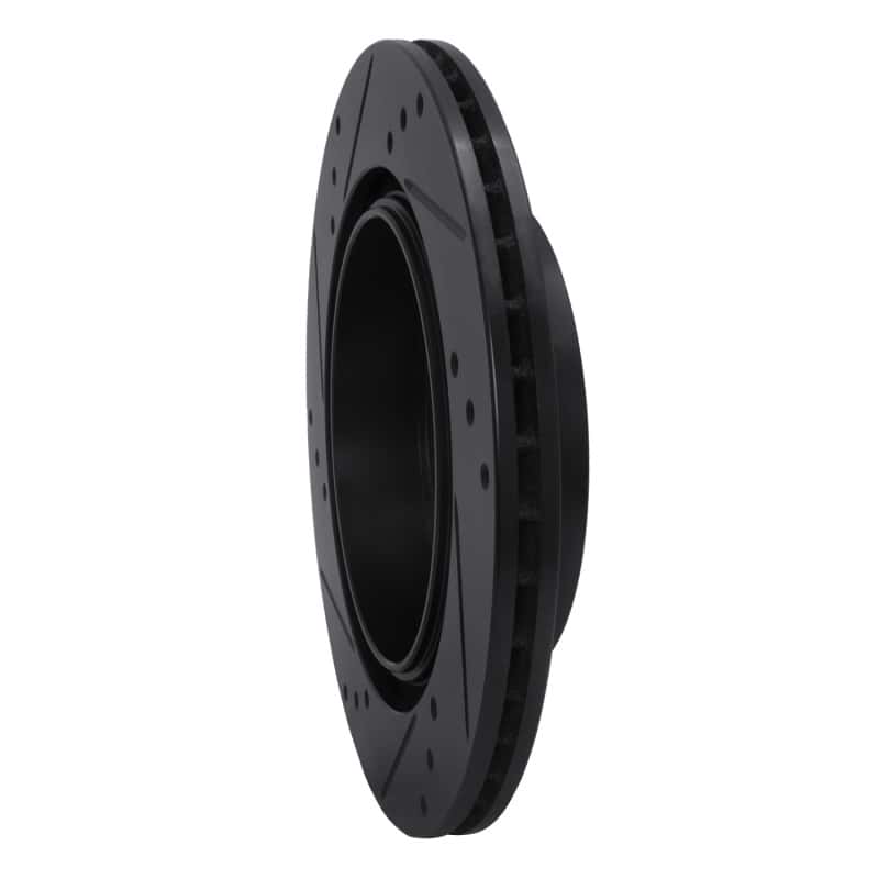 R1 Concepts — R1 93-99 Dodge STEALTH Rear Right Drilled & Slotted Black Brake Rotor
R1 Brake Rotor Drill - view 4