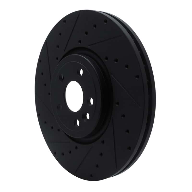 R1 Concepts — R1 2017-2020 Jaguar F-Pace Front Left Drilled & Slotted Black Brake Rotor
R1 Brake Rotor Drill - view 2