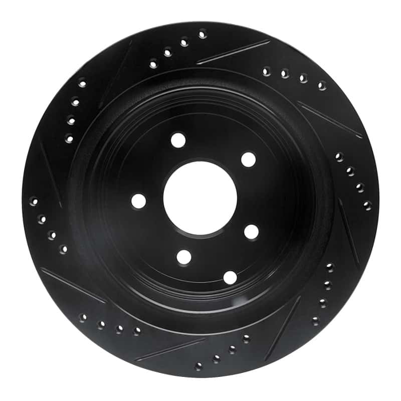 R1 Concepts — R1 2003-2024 Infiniti FX37 Rear Right Drilled & Slotted Black Brake Rotor
R1 Brake Rotor Drill - view 5