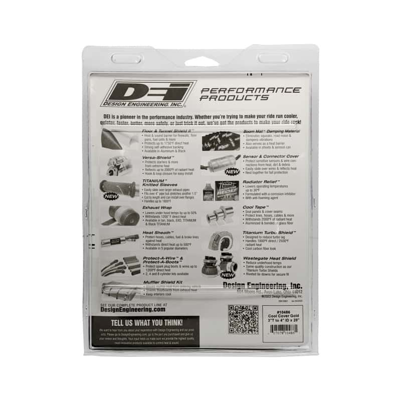 DEI — DEI Cool-Cover GOLD 3in to 4in OD Air Tube x 28in L - Air Tube Cover Kit
Air Intake Insulator - view 6