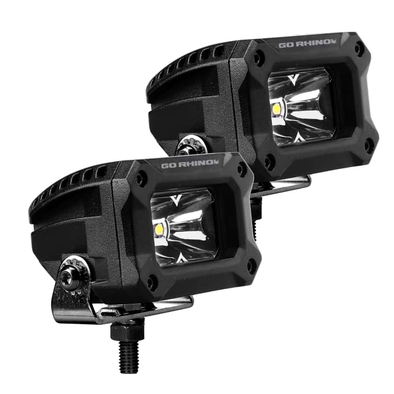 Go Rhino — Go Rhino Xplor Bright Series Rectangle LED Spot Light Kit (Surface/Thread Stud Mnt) 3x2 - Blk (Pair)
Bright - Rect Lights - view 4
