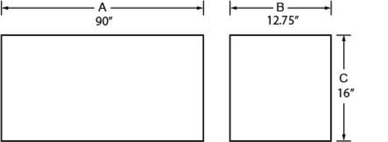 Tradesman — Tradesman Aluminum Top Mount L-Wing Box (90in.) - Brite - view 2