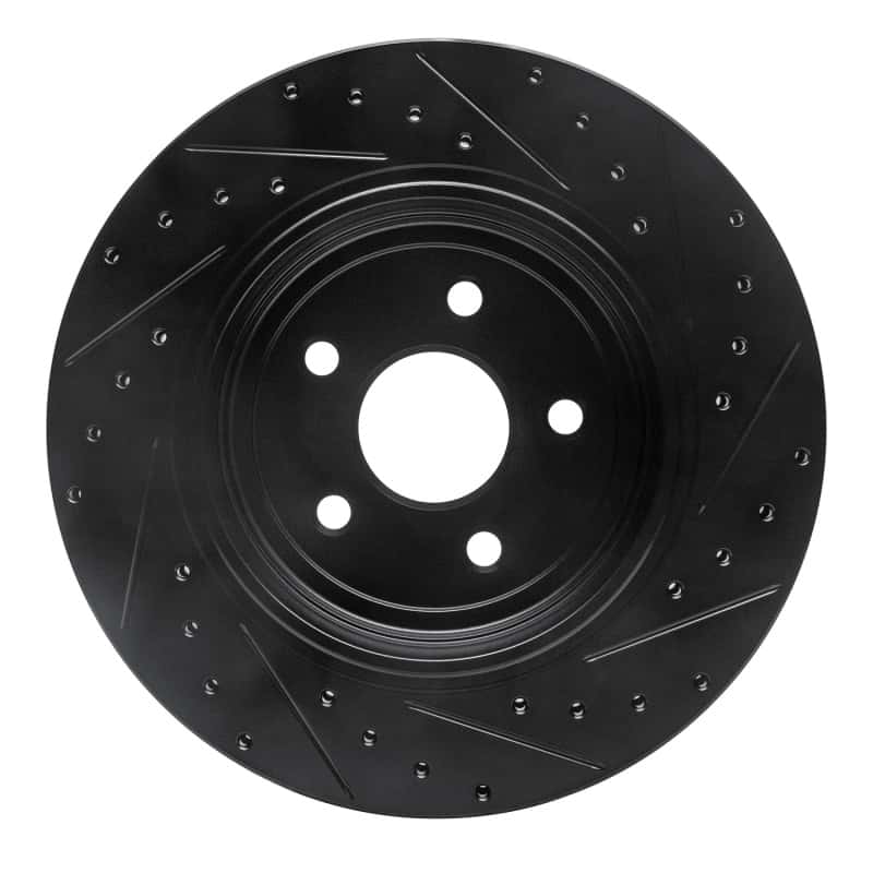 R1 Concepts — R1 06-10 Jeep Grand Cherokee Rear Left Drilled & Slotted Black Brake Rotor
R1 Brake Rotor Drill - view 5