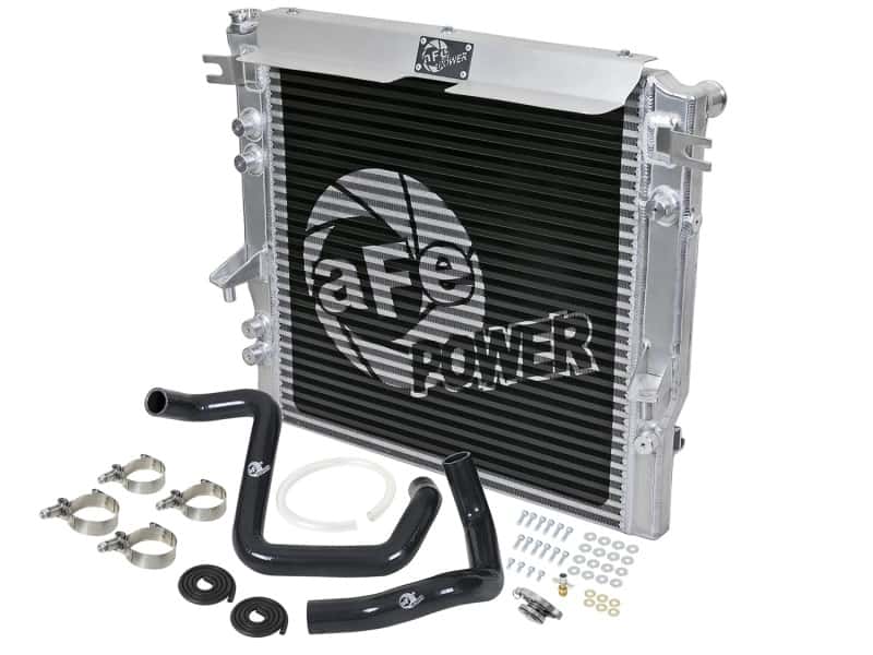 aFe — aFe BladeRunner GT Series Bar and Plate Radiator w/ Black Hoses 12-18 Jeep Wrangler (JK) V6 3.6L
BladeRunner Radiator - view 1