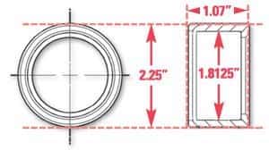 SPC Performance — SPC Performance Weld-In Ring Kit 1.81 in. ID
WELD-IN RING
FAB PART - view 2