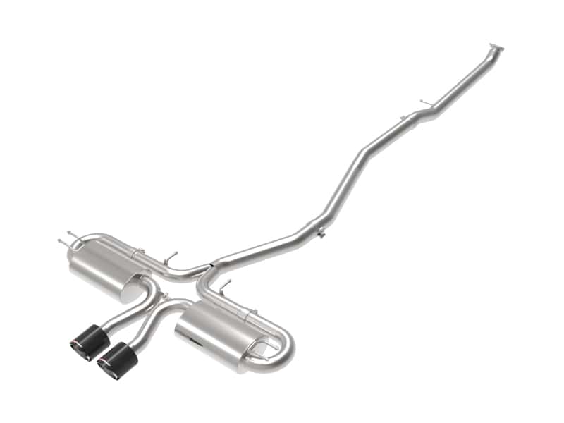 aFe — aFe POWER Takeda 3in 304 SS Cat-Back Exh w/Center Carbon Fiber Tips 17-19 Honda Civic Si L4-1.5L (t)
Cat-Back Exhaust - view 1
