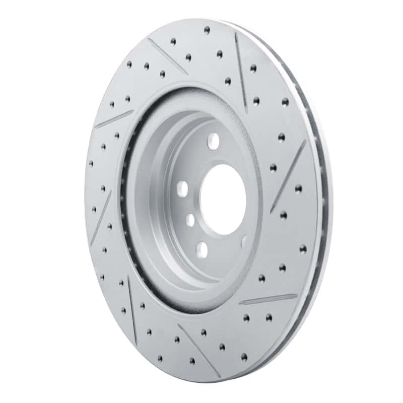 R1 Concepts — R1 19-24 BMW X2 Rear Left Drilled & Slotted Geo-Carbon Rotor - view 4