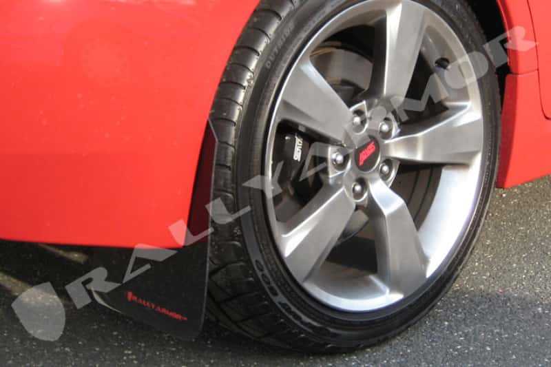 Rally Armor — Rally Armor 08-11 Subaru STI (Hatch Only) / 11-14 WRX (Hatch Only) Black UR Mud Flap w/Red Logo
Mud Flap - view 2