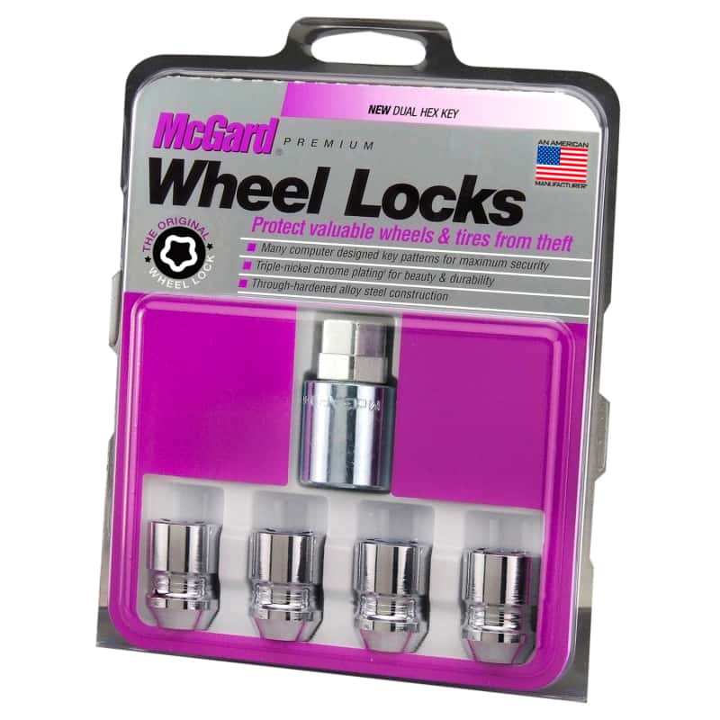 McGard — McGard Wheel Lock Nut Set - 4pk. (Cone Seat) M12X1.25 / 19mm & 21mm Dual Hex / 1.28in. L - Chrome - view 5