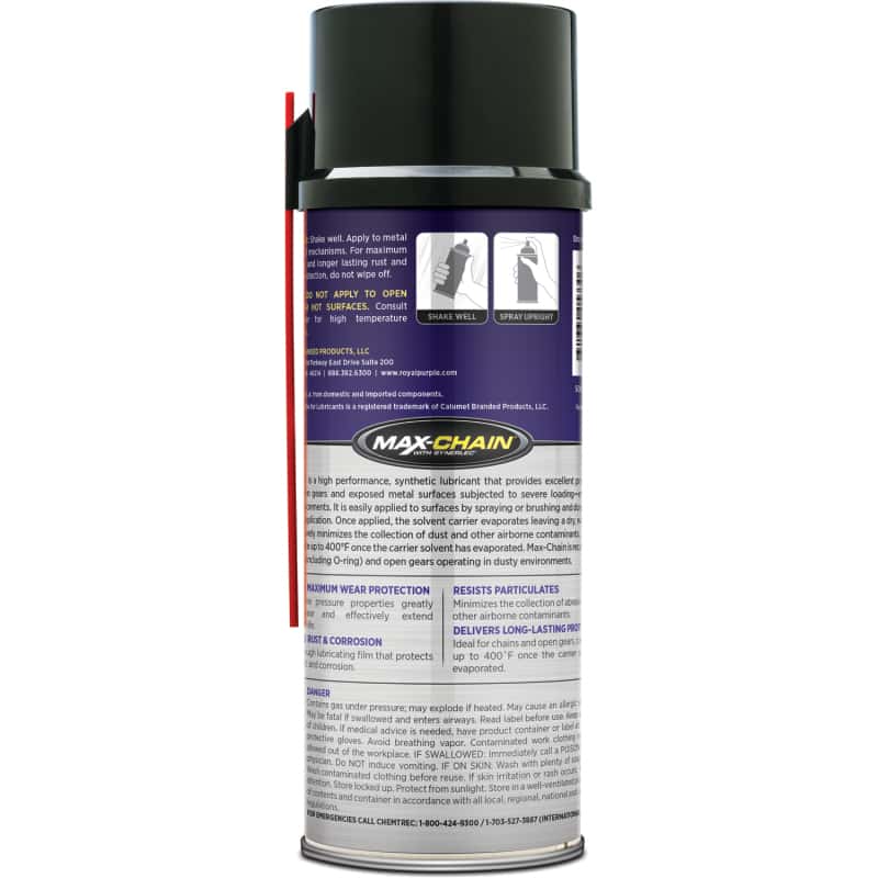 Royal Purple — Royal Purple Max-Chain Synthetic Chain Lubricant - 11oz (Aerosol)
Chain Lubricant - view 3