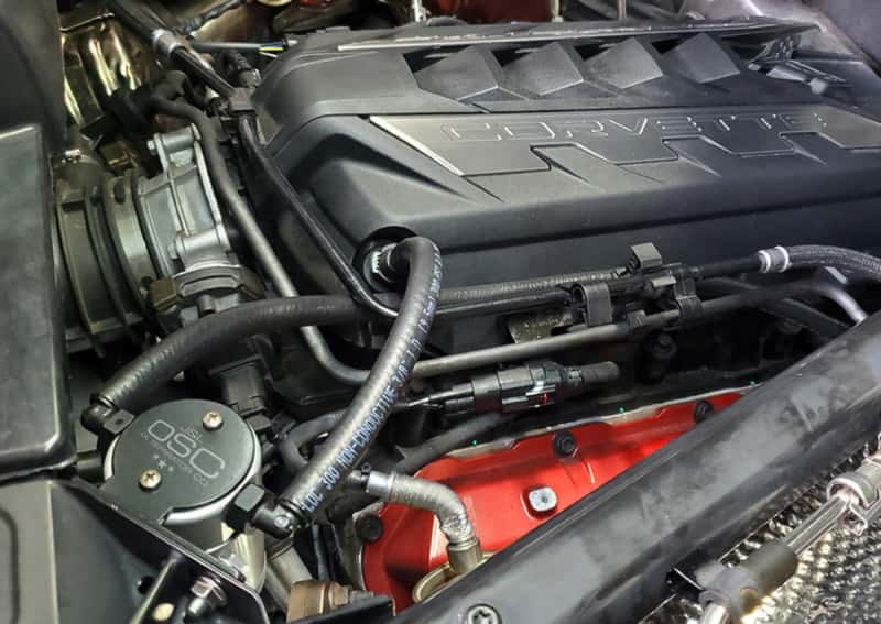 J&L — J&L 20-25 Chevrolet Corvette 6.2L LT2 Targa Top Passenger Side Oil Separator 3.0 - Clear Anodize
Oil Separator - view 2