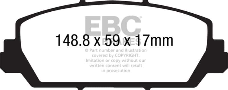 EBC — EBC 12+ Acura RDX 3.5 Redstuff Front Brake Pads
Disc Brake Pad - view 1