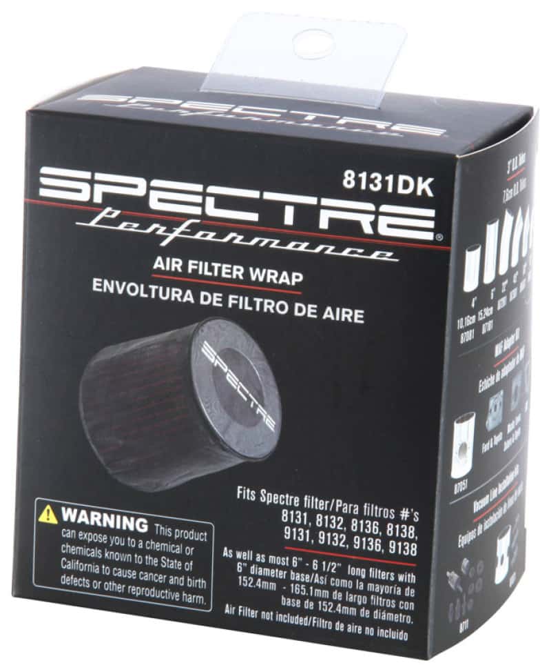 Spectre — Spectre Universal Pre-Filter Wrap 6in. x 6.125in. - Black - view 5