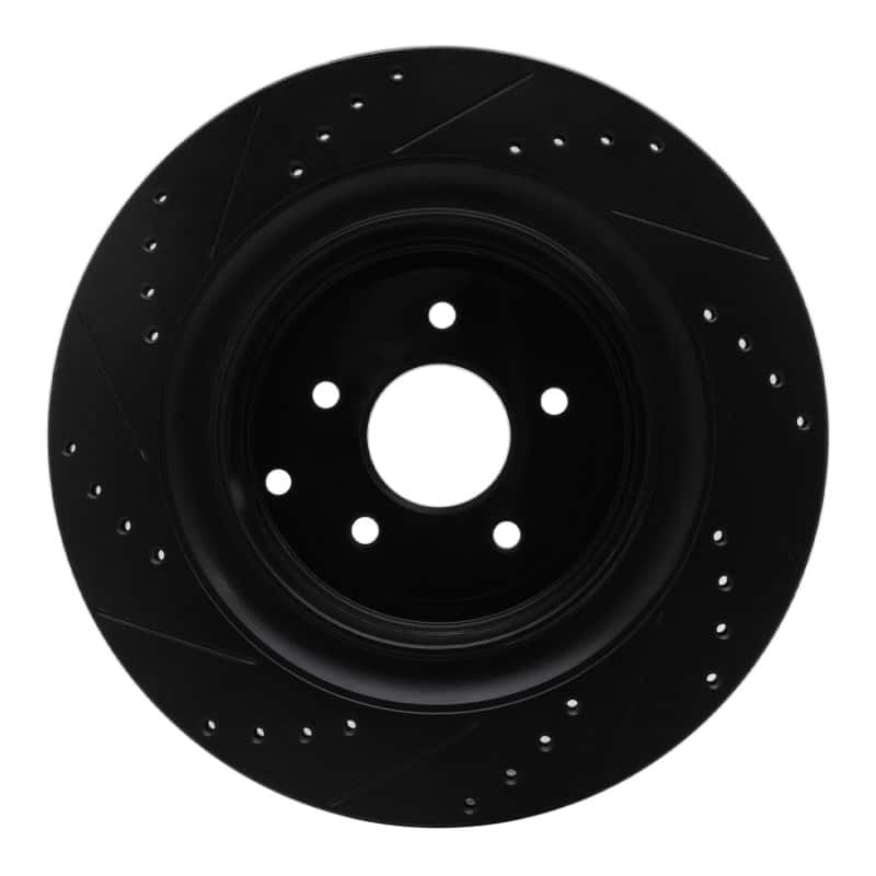 R1 Concepts — R1 09-24 Infiniti Q70L Rear Right Drilled & Slotted Black Brake Rotor
R1 Brake Rotor Drill - view 5