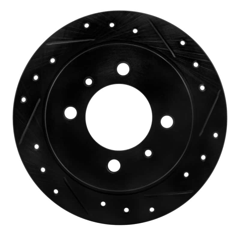 R1 Concepts — R1 91-06 Nissan NX Rear Right Drilled & Slotted Black Brake Rotor
R1 Brake Rotor Drill - view 1