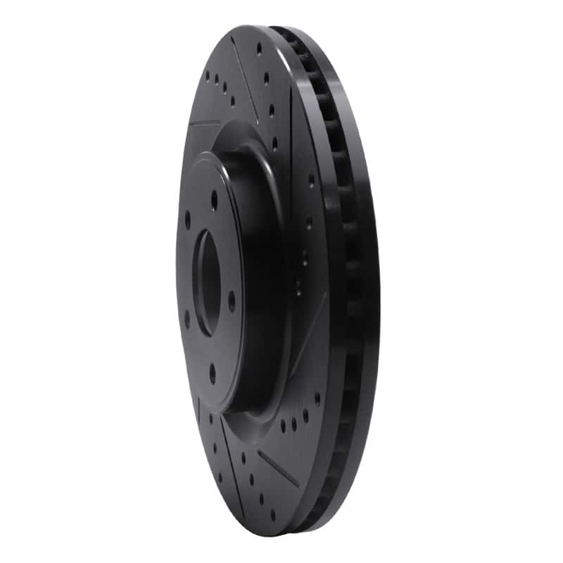 R1 Concepts — R1 2013-2025 Infiniti Q60 Front Right Drilled & Slotted Black Brake Rotor
R1 Brake Rotor Drill - view 2