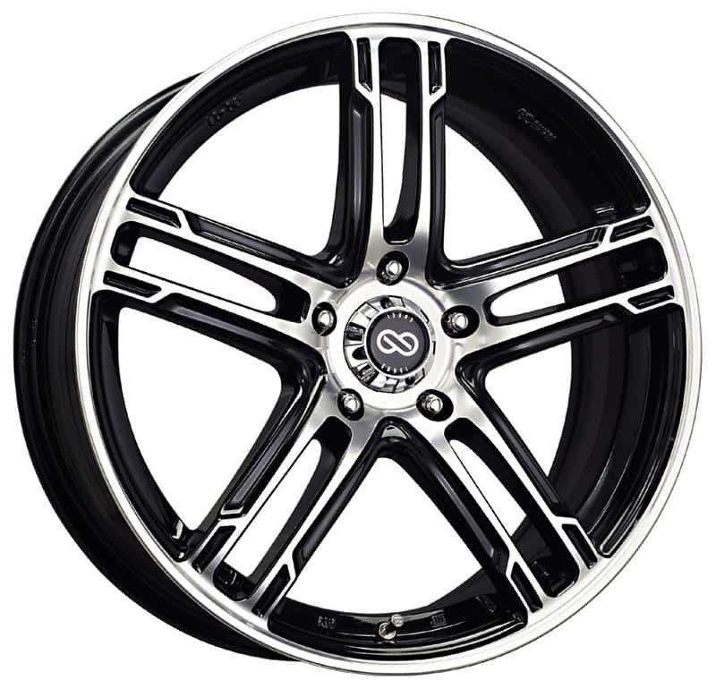 Enkei — Enkei FD-05 17x7 5x100 40mm Offset 72.62 Bore Dia Black Machined Wheel - view 3