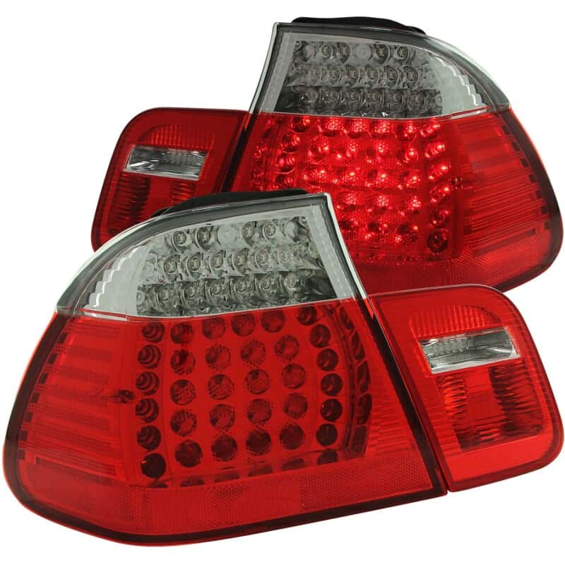ANZO — ANZO 1999-2001 BMW 3 Series E46 LED Taillights Red/Clear 4pc - view 2