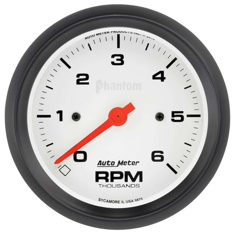 AutoMeter — Autometer Phantom 6000RPM 3-3/8in. In-Dash Tachometer Gauge
3-3/8" TACH, 6,000 R - view 2