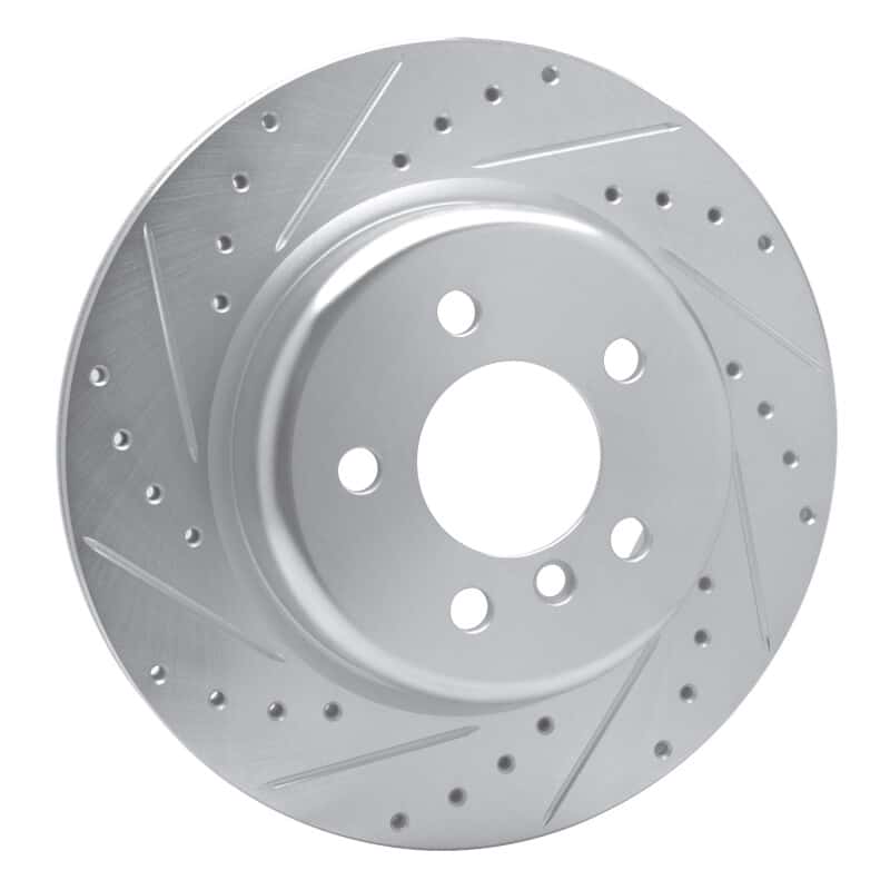 R1 Concepts — R1 11-16 BMW 528I xDrive Rear Left Drilled & Slotted Silver Brake Rotor
R1 Brake Rotor Drill - view 2