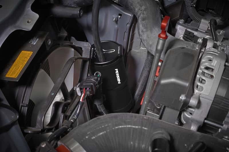 Perrin Performance — PERRIN 02-25 Subaru WRX / 04-21 STI / 13-26 BRZ/GR86/FRS/86 Coolant Overflow Tank - Black - view 2