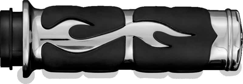 Kuryakyn — Kuryakyn ISO Flame Grips Metric Chrome - view 1