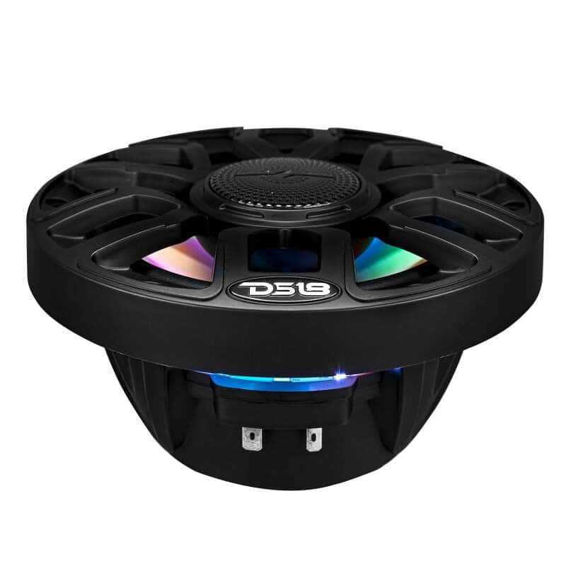 DS18 — DS18 Marine 6.5in 2-Way 150 Watts RMS 4 ohm Digital LED Lights Bullet Tweeter Covers Included Black - view 4