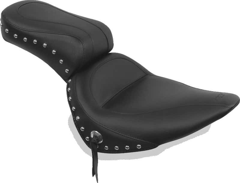 Mustang Motorcycle — Mustang 84-06 Harley Standard Rear Tire Standard Touring 1PC Seat w/Studs - Black - view 2